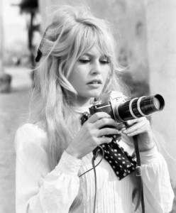 Brigitte Bardot with a Camera