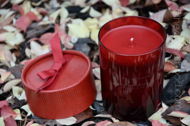 Red Amaryllis Box Candle