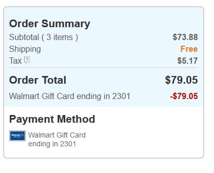 Walmart Order