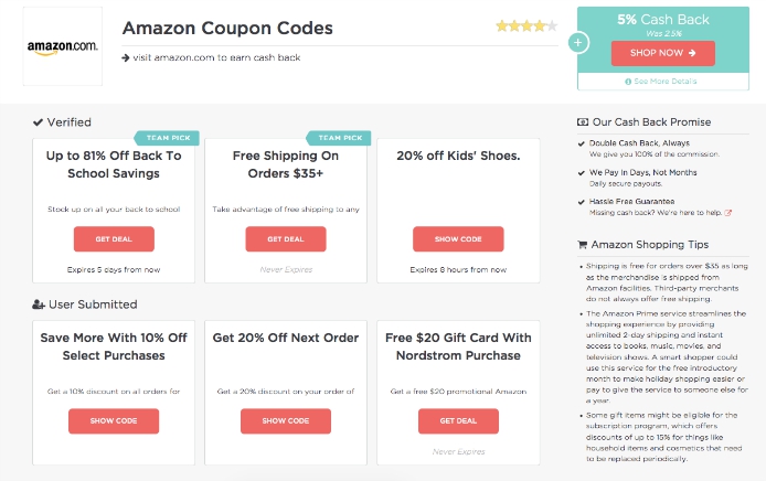 Amazon Coupon Codes