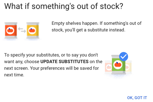 Out of Stock at Google Express