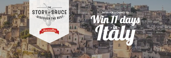 The Story of Sauce Sweepstakes Win a Trip to Italy