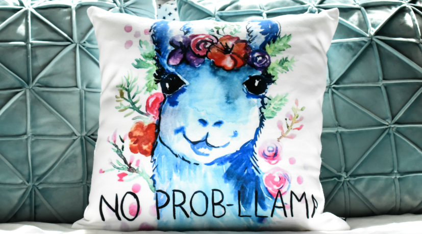 Studio Emma Kaufmann No Prob-Llama Llama Pillow 